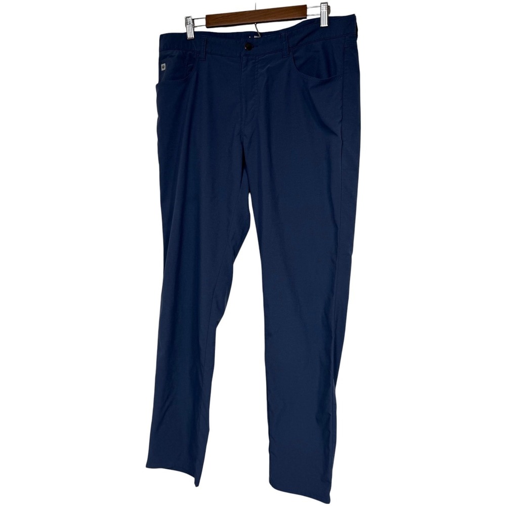 Peter Millar Mens Navy Blue Performance Five Pocket Golf Pants 36/32 Camo Lining